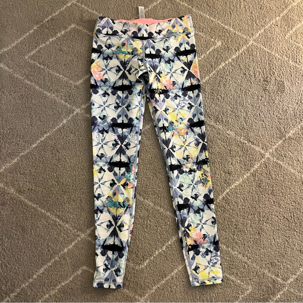Ivivva leggings, multicolored patterns, girls size 14
